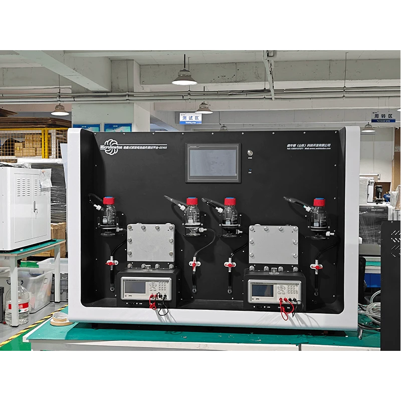 Plataforma de teste de m&oacute;dulo de bateria de fluxo empilhado ES105