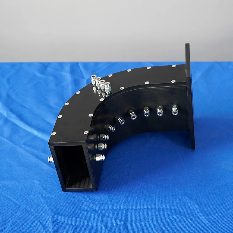 M&oacute;dulo experimental de fluxo de tubo de curvatura quadrada F105