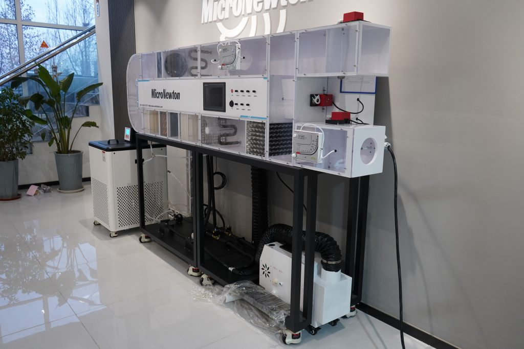 Bancada de testes de simulação HVAC: plataforma experimental de refrigeração, aquecimento, desumidificação e termodinâmica
