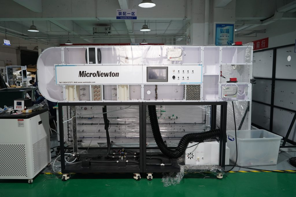 Bancada de testes de simulação HVAC: plataforma experimental de refrigeração, aquecimento, desumidificação e termodinâmica