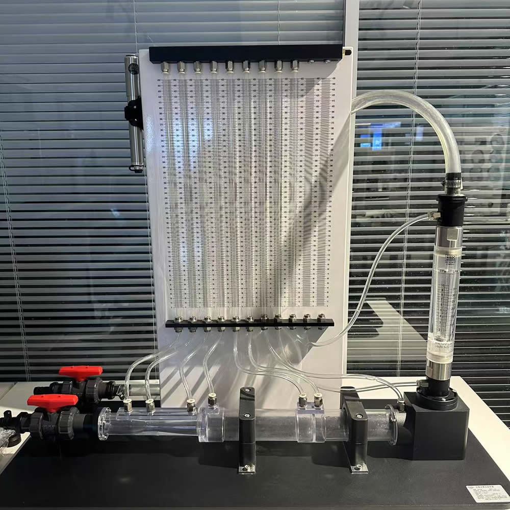 Bombas em série e paralelas Dispositivo experimental Equipamento de laboratório de ensino universitário de mecânica de fluidos